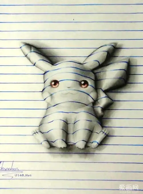 15岁少年惊人的3d素描立体画