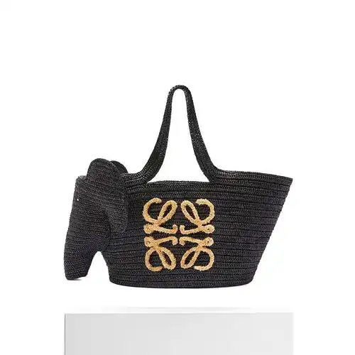 欧洲直邮loewe罗意威basket系列黑色大象形状单肩通用款女包