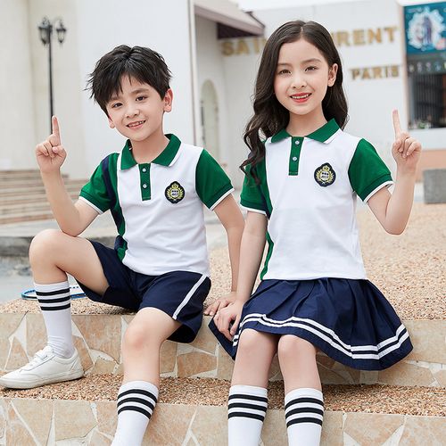 幼儿园园夏装小学生校服套装儿童夏季纯棉短袖班服校服