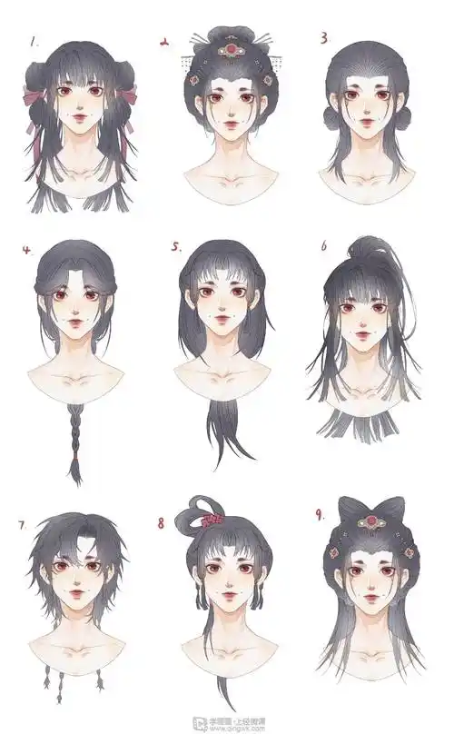 古风女性的发型设计