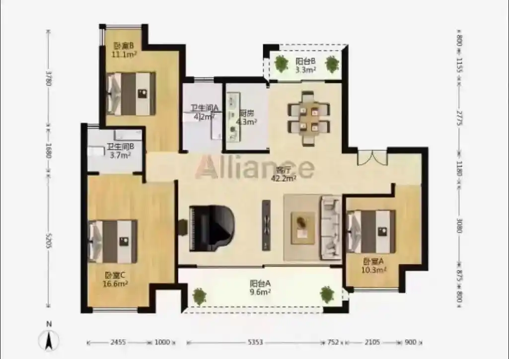 龙湖紫云台,11层洋房,143平,4房2厅2卫,双阳台,黄金 - 抖音
