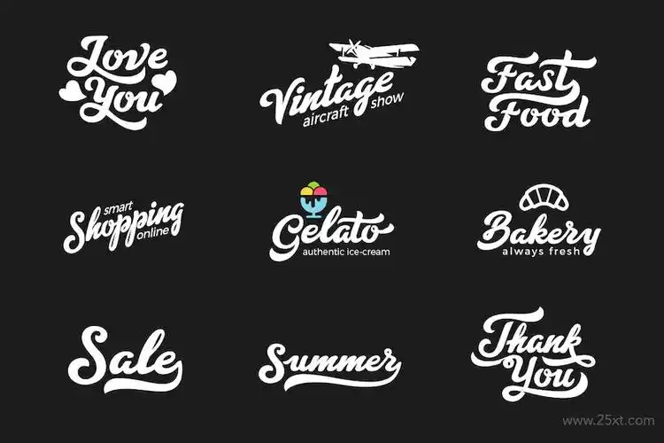 超好看的英文书法手写连体字体下载