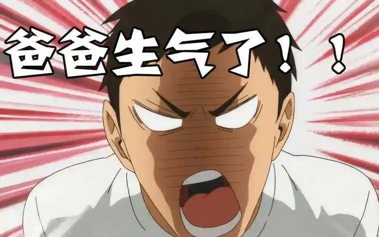 关于爸爸生气的句子