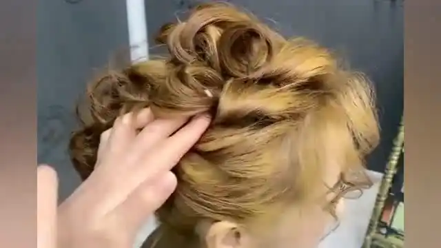 发型设计,超短发新娘这样盘头发,不用假发也可以美美的