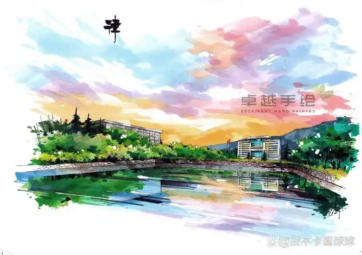 马克笔手绘合集——景观风景效果图篇