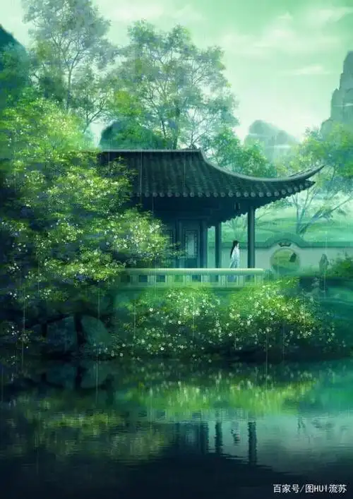 古风唯美意境壁纸 雨意系列