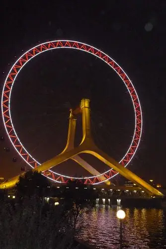 夜景下的天津之眼