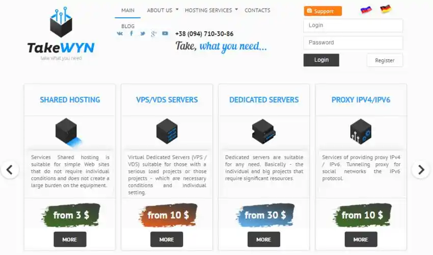 takewyn乌克兰vps月付1刀kvm架构不限流量
