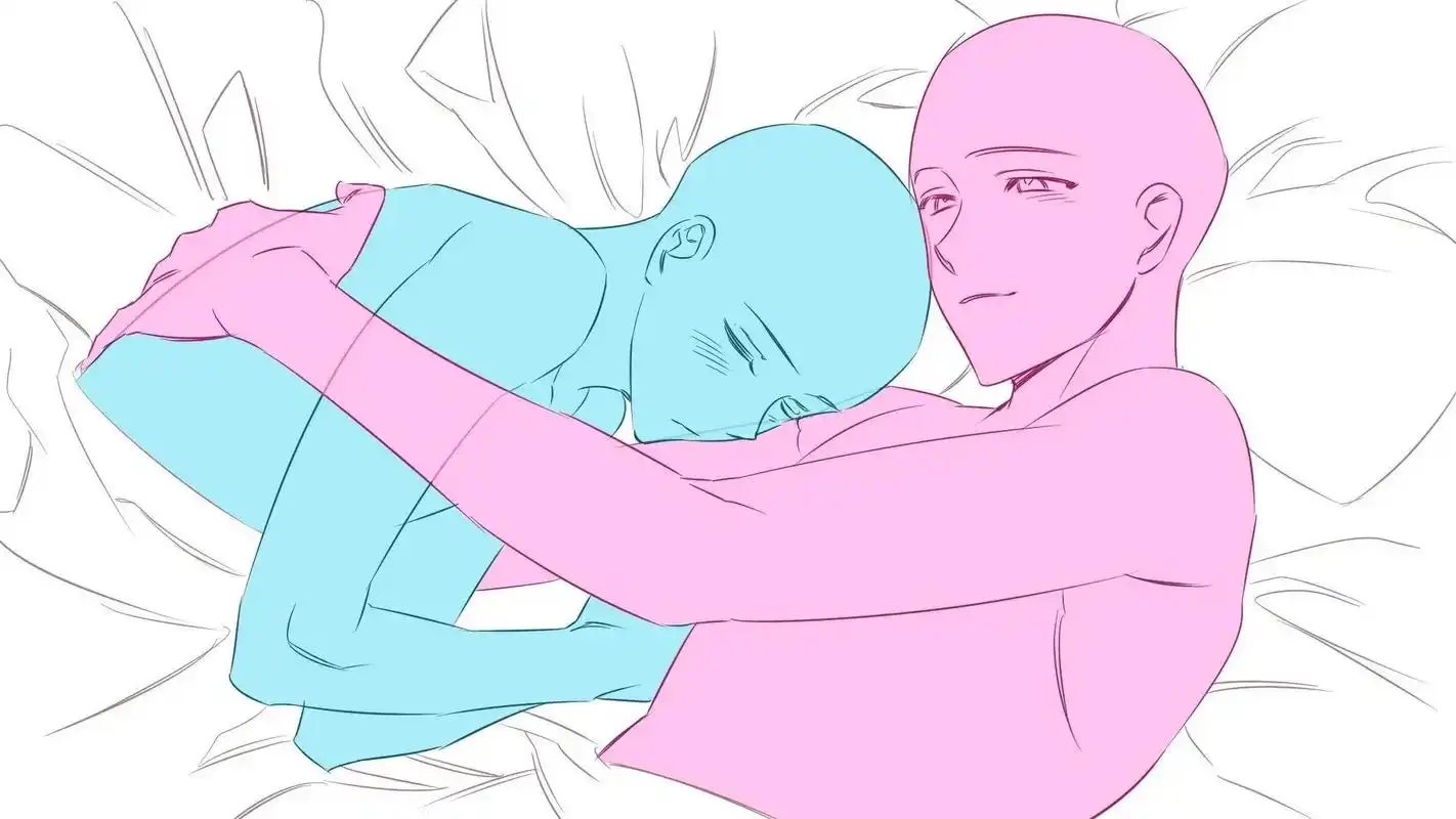 双人情侣cp素材模板||🔅🔅爱意在慢慢发芽,我想睡个好觉 - 抖音