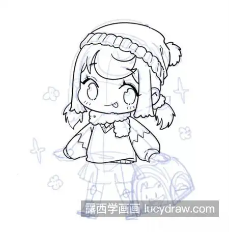 提着小猫的小女孩怎么画?上色技巧是什么?-露西学画画