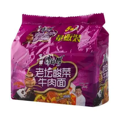 康师傅老坛酸菜牛肉面 114g*5包/组图片大全-邮乐官方网站