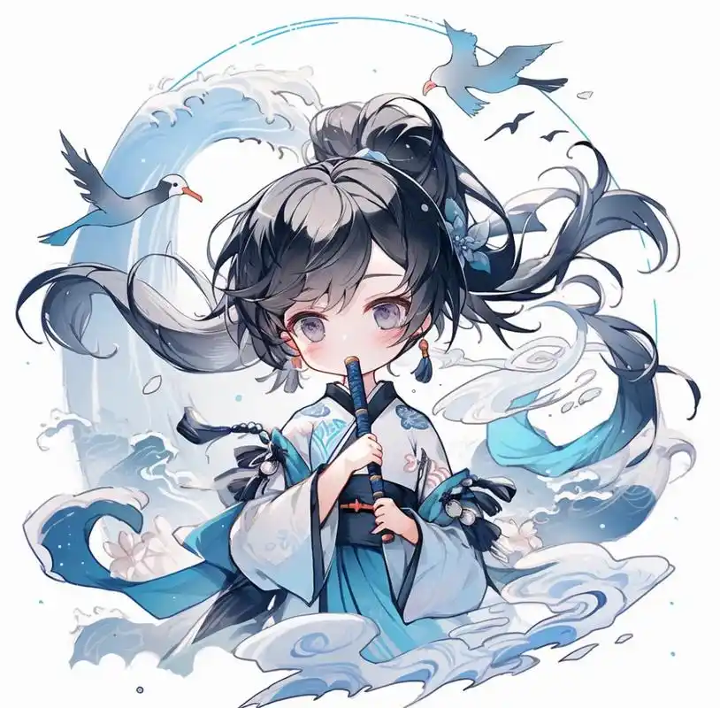 萌系古风 || 清风明月  转自画画的寳丫#漫画# #二次元