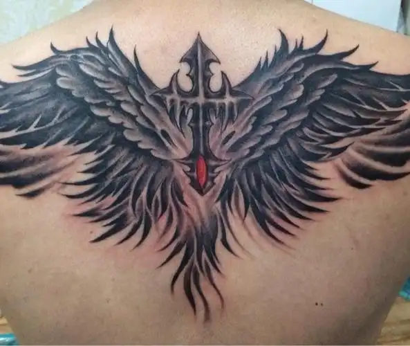 翅膀_纹身图案手稿图片_一霖的纹身作品集