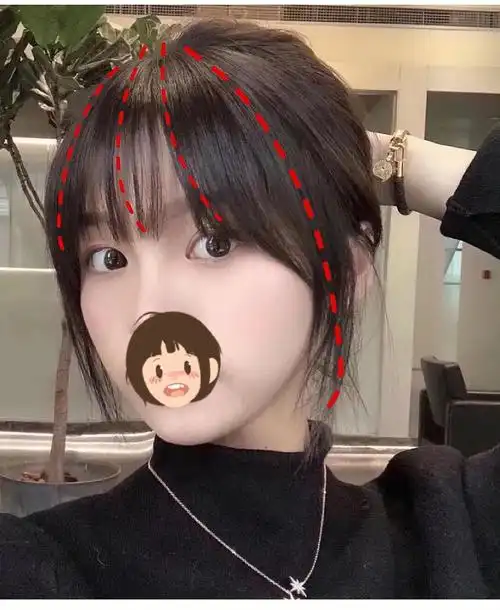 唯一剪到了自己喜欢的梦中情发刘海超显脸小