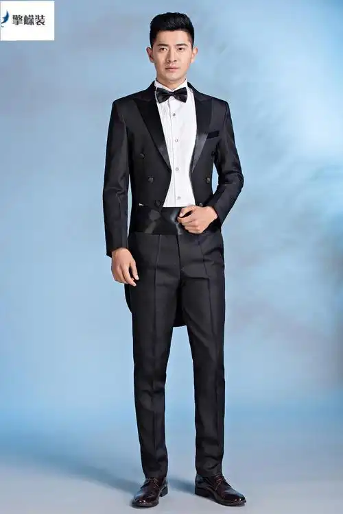 燕尾服男修身礼服舞台演出服魔术艺考男指挥合唱西装表演主持西服擎嵘