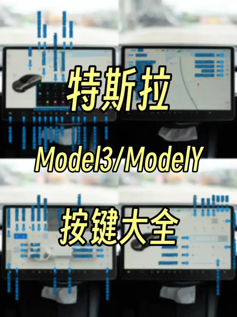 10秒了解特斯拉的按键大全.#特斯拉 新车主必看 - 抖音