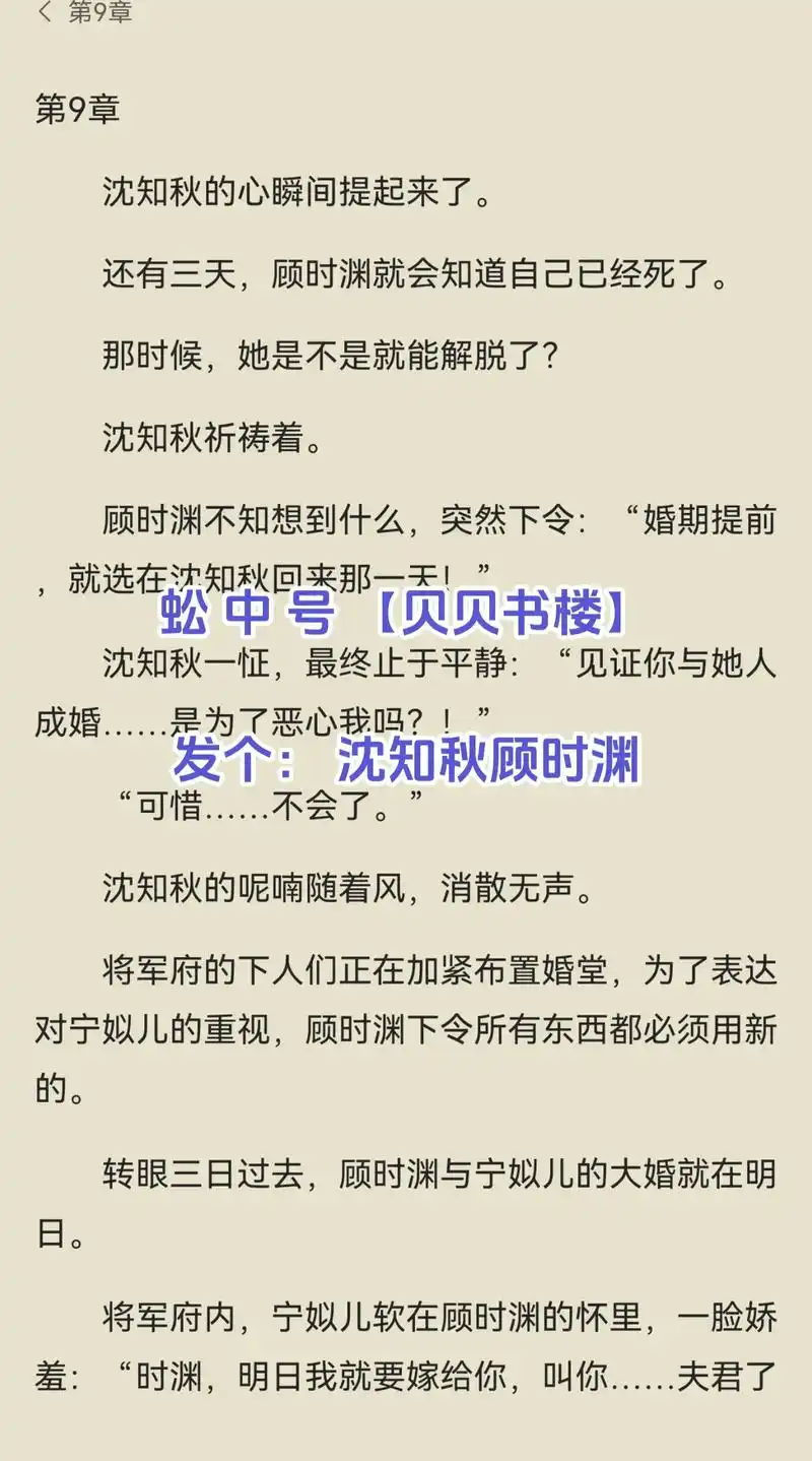 沈知秋顾时渊(古言高分全集文)
