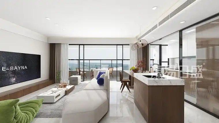 水郡未来城100平三居现代风格装修效果图