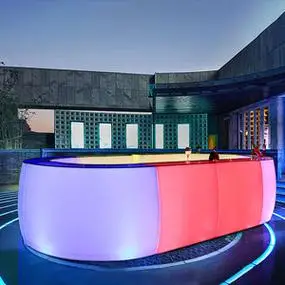 led发光酒吧吧台酒柜户外酒店阳台装饰桌子清吧组合转角收银台桌