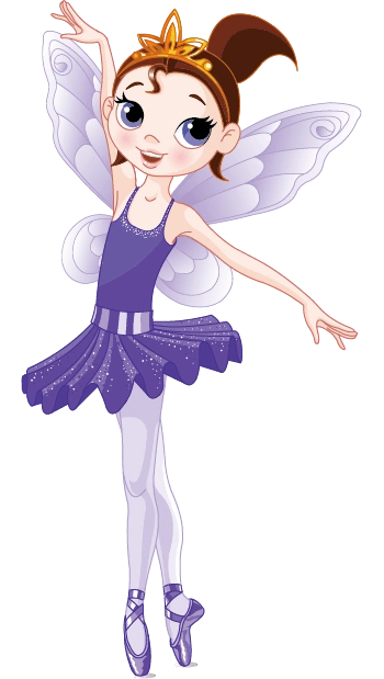 可爱的卡通蝴蝶仙子