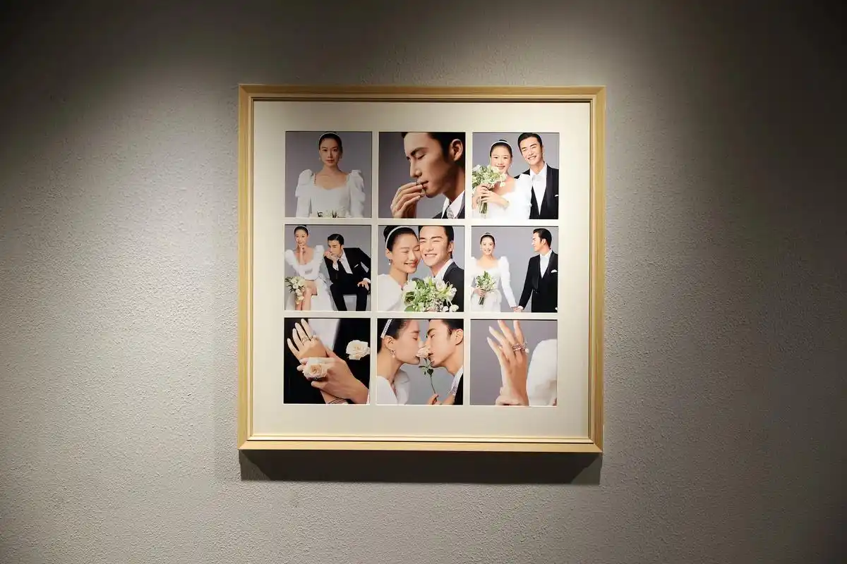 婚纱照做成九宫格相框,真的巨巨好看!