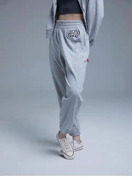 gap女装logo基本款宽松运动裤701595春季新款束脚休闲卫裤粉色16576am