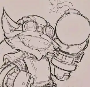 lol英雄素描头像简笔画