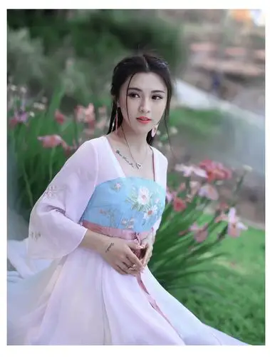 改良日常古装仙女飘逸清新淡雅轻纱古风裙子汉元素少女儿童连衣裙