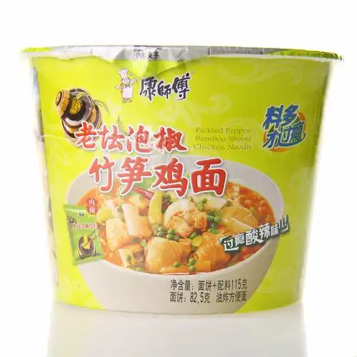 康师傅老坛泡椒竹笋鸡面