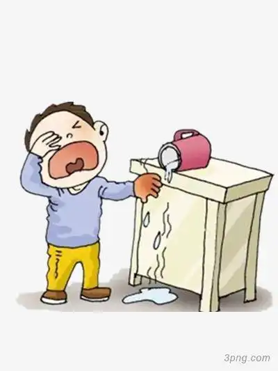 标签:烫伤彩色柜子被子人物烫伤小心烫伤