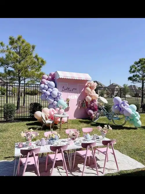 户外草坪生日派对广州气球布置