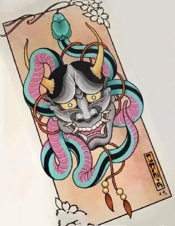 般若刺青 9款般若纹身的手稿素材和纹身作品(9/9)