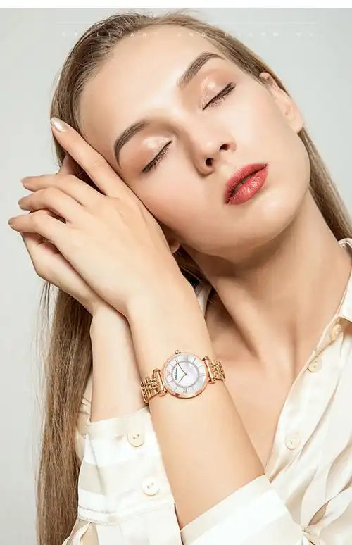 armani阿玛尼手表佟丽娅明星同款玫瑰金满天星镶钻女表ar11244-摩昱海