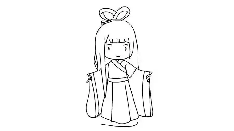 古风简笔画人物女怎么画- 诗词名句网