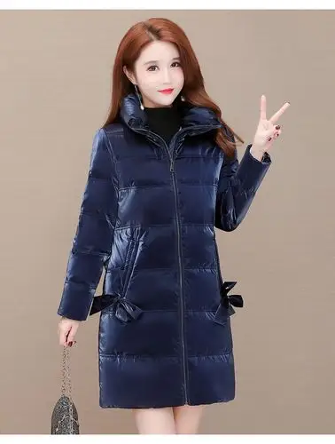 哑光羽绒棉袄女冬装2020新款韩版宽松小个子保暖棉衣外套女中长款