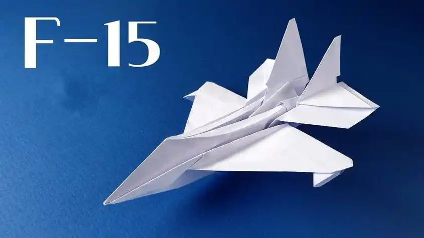 教你折纸帅气的f15雄鹰战斗机