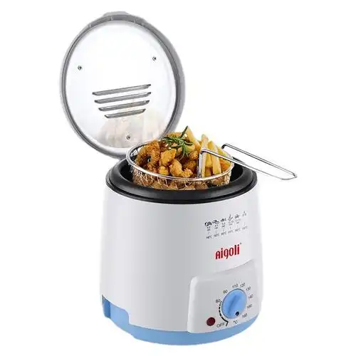 艾格丽恒温油炸锅家用小炸智能小型电炸锅迷你单缸省油炸油锅油条