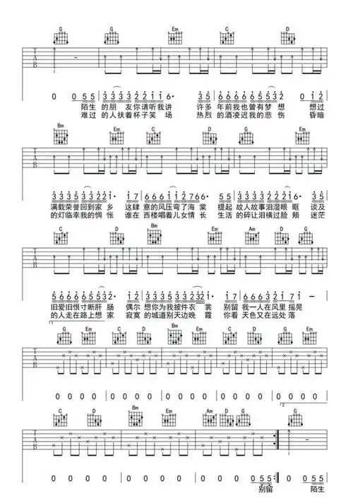 海来阿木《西楼儿女》赏析,附吉他谱