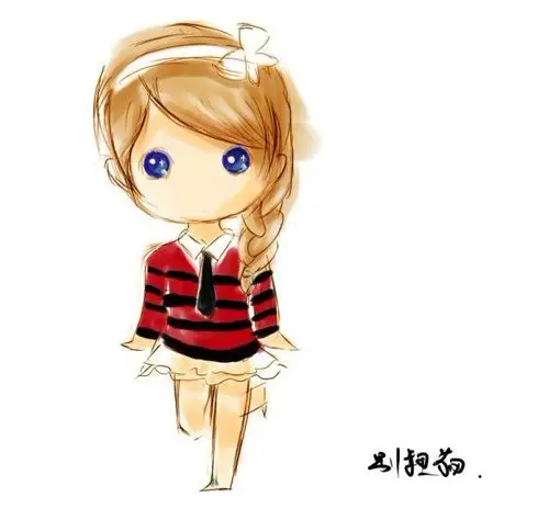 个性创意的可爱女生卡通人物形象图片素材