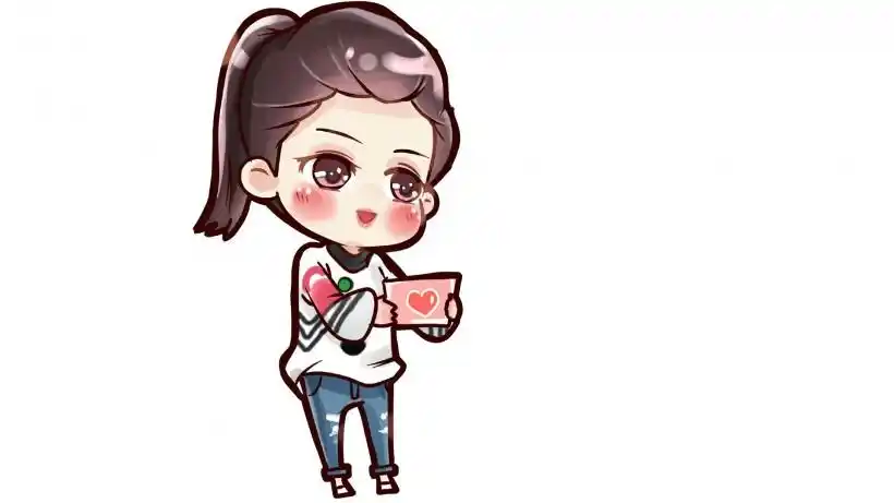 美女明星李沁卡通形象桌面壁纸 - 第9张