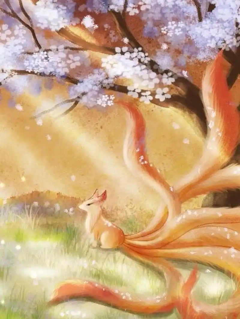 古风插画之《九尾狐》