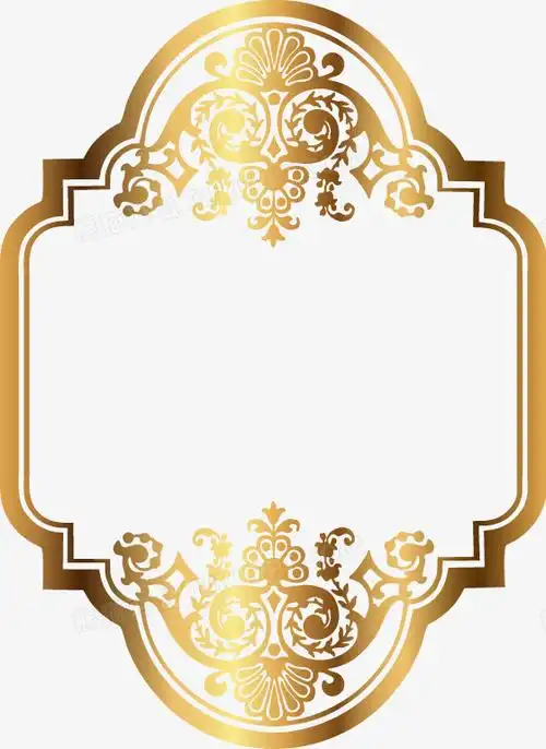金色花纹边框