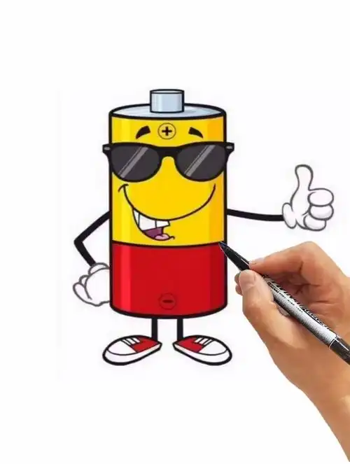 电池,简笔画,今天教小朋友们画电池