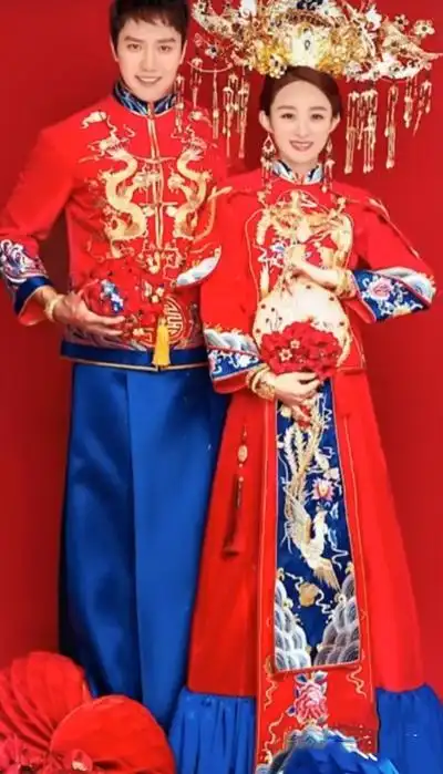 赵丽颖冯绍峰婚纱照被疯传?两人穿红色喜服,网友无法淡定