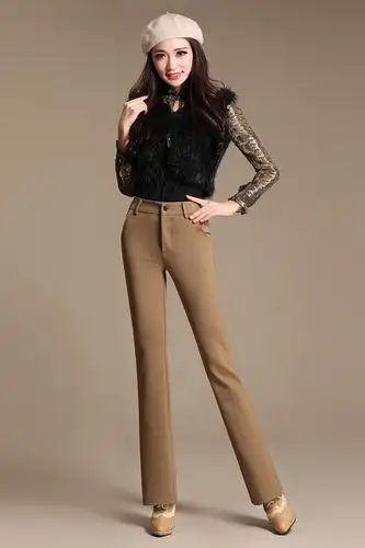 2015春季休闲裤女韩版高腰弹力女裤大码微喇裤女厂家直销