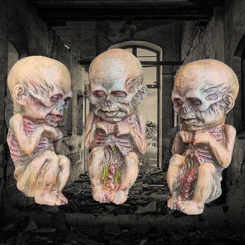 鬼屋万圣节装饰骷髅鬼娃娃恐怖吓人玩具密室逃脱道具影视干尸假人