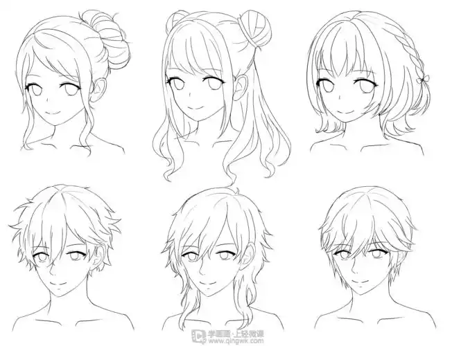 作业:从零开始学动漫之动漫人物头发的画法与训练技巧 - rh-9-052