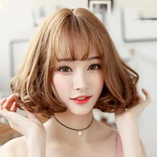 假发女 短发波波头梨花头空气刘海学生短卷发