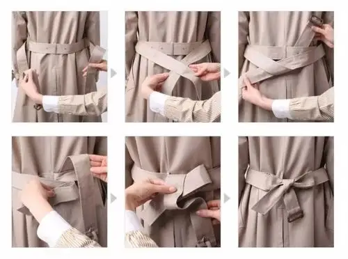 风衣腰带结最全系法!别让一个结拉低你的美感