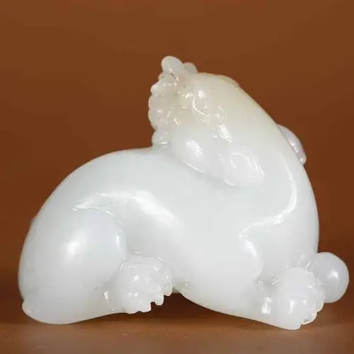 精品和田玉羊脂玉挂件 貔貅 重量46.13g - 阿里拍卖